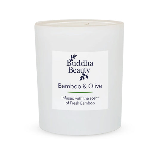 Bamboo & Olive Room Candle - Buddha Beauty Skincare Room Candle #vegan# #cruelty-free# #skincare#