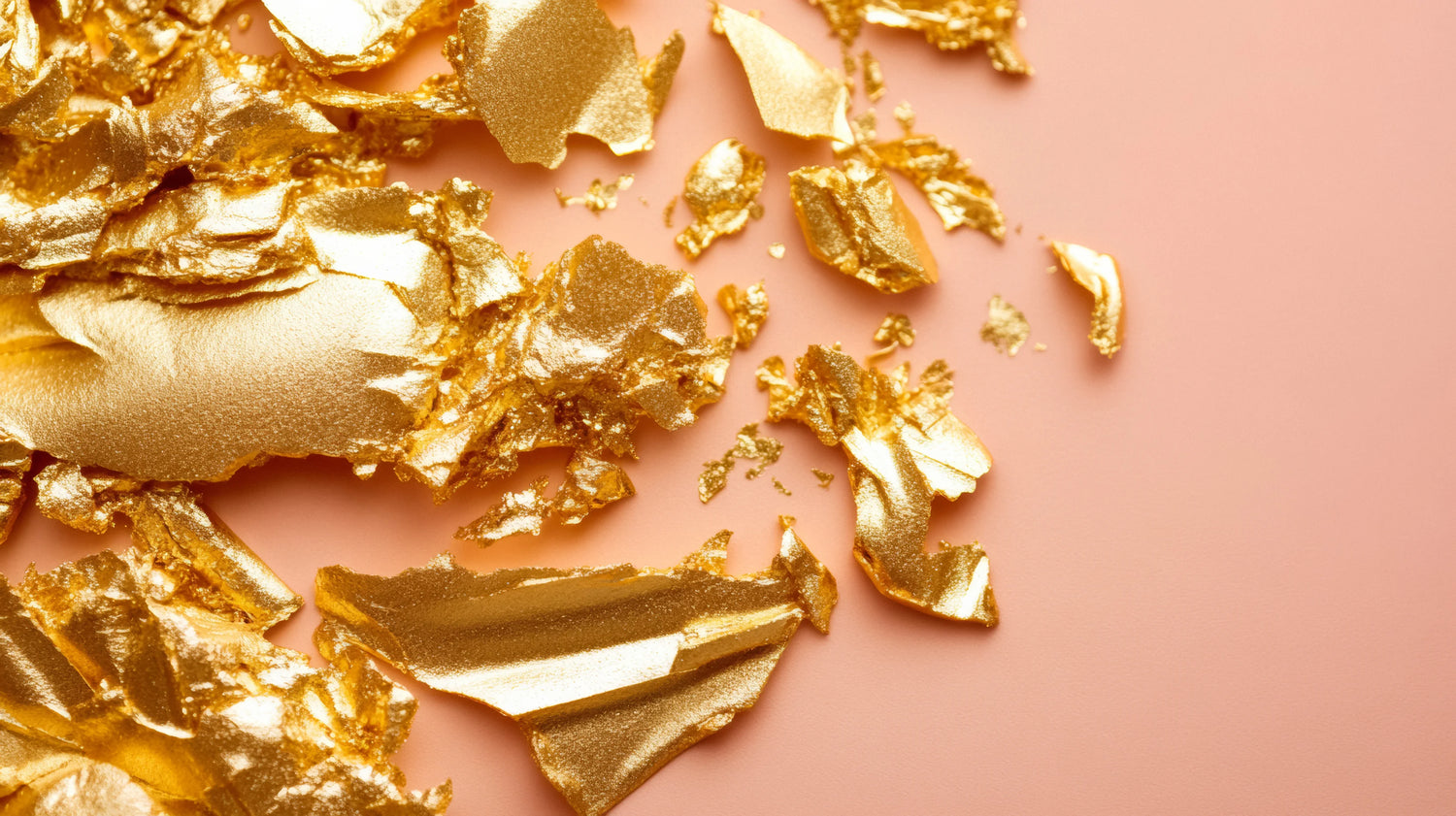 24K GOLD LEAF ON A PINK PAPER