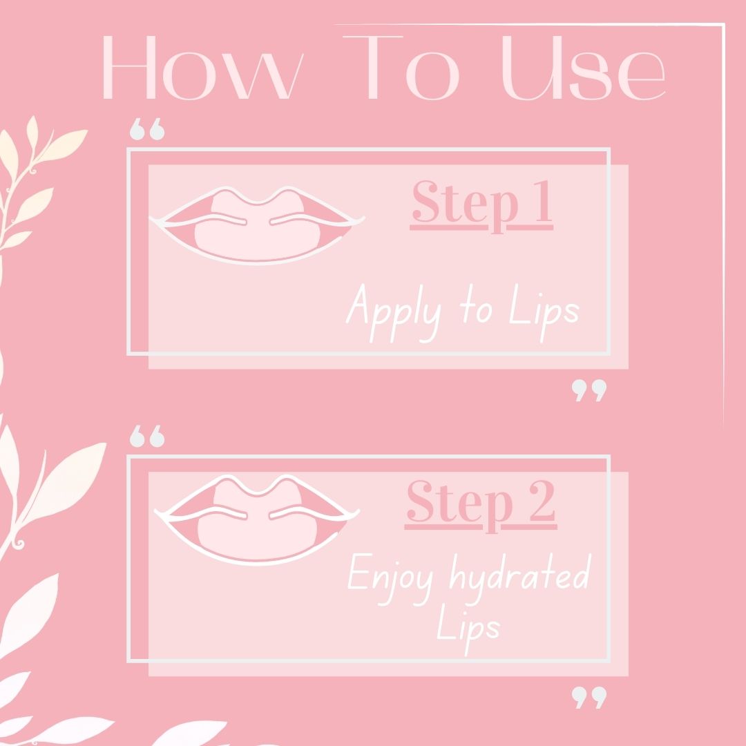 this is a step by step how to use lemon lip balm. Step one - Apply to lips. Step two - Enjoy hydrated lips