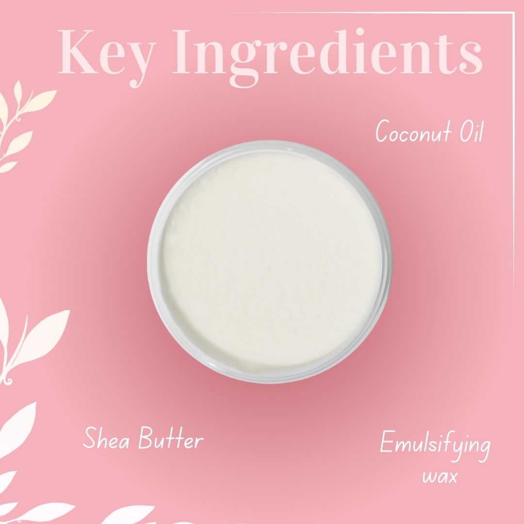 This is a list of key ingredients of the lemon lip balm such as Coconut oil, shea butter and emulsifying wax