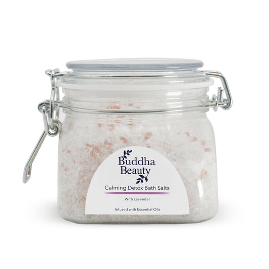 Calming Detox Bath Salts with Lavender - Buddha Beauty Skincare Bath Salts #vegan# #cruelty-free# #skincare#