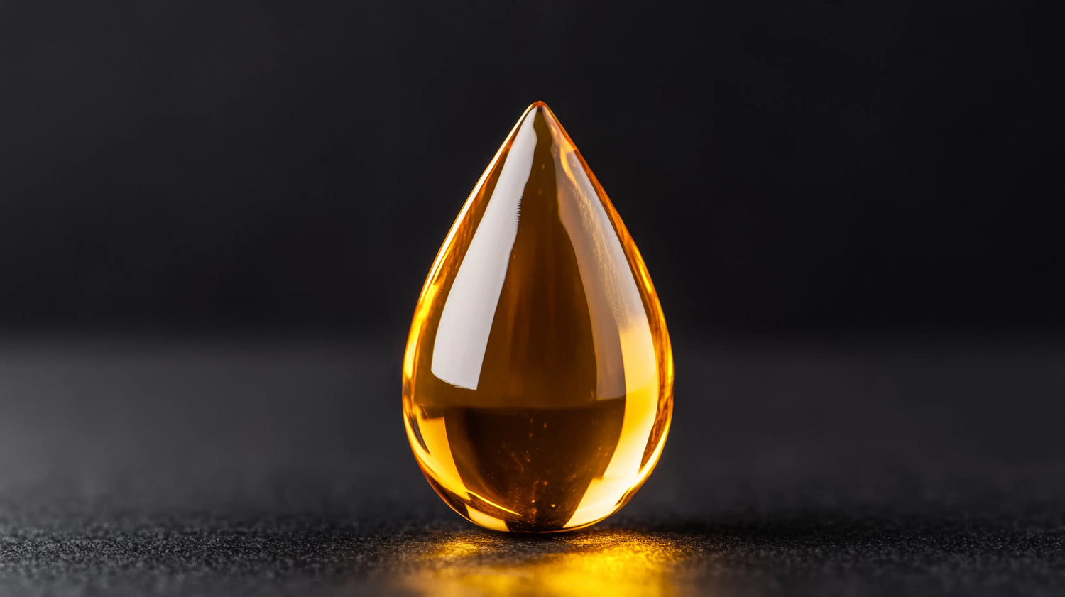 vitamin e oil Bubbles on a yellow background