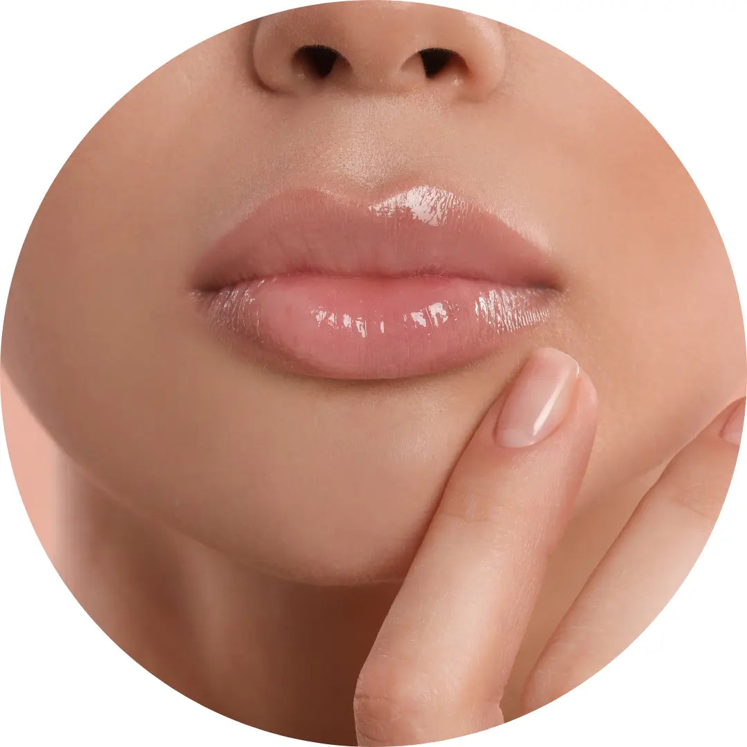 beautiful lips with buddha beauty lip balm on them 
