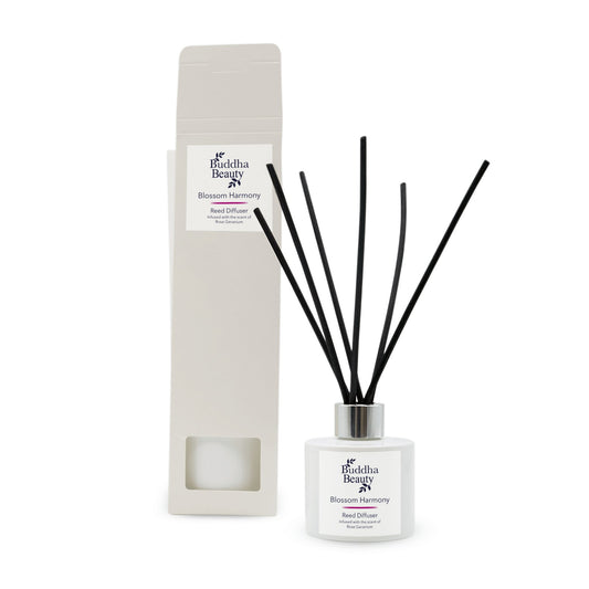 Serenity Rose Geranium Reed Diffusers - Buddha Beauty Skincare HOME #vegan# #cruelty-free# #skincare#