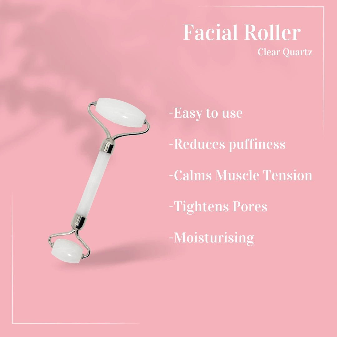 White & Chrome Facial Skin Roller Tool #skincare#