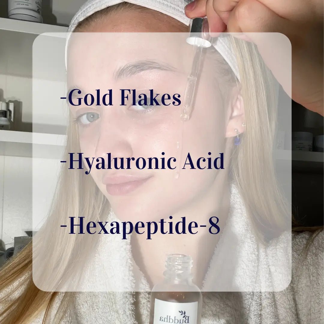24K Gold & Hyaluronic Acid Facial Skin Serum #skincare#