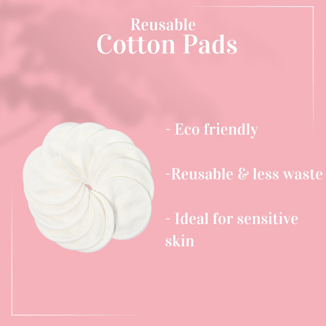 Eco-Friendly Cotton & Bamboo Facial Pads - Buddha Beauty Skincare Cotton Pads #vegan# #cruelty-free# #skincare#