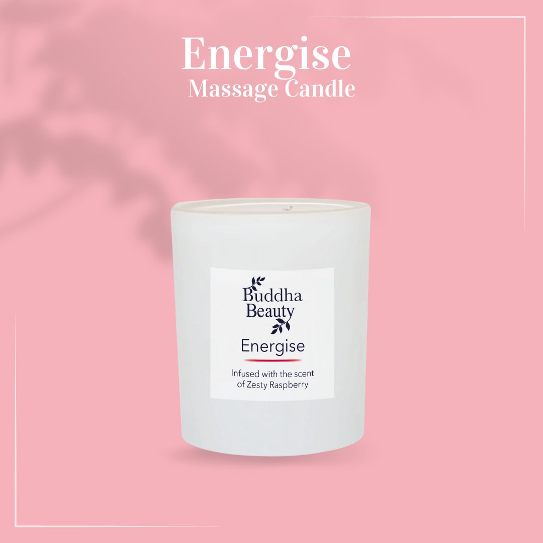 Energise Zesty Raspberry Room Fragrance Collection - Buddha Beauty Skincare Room Candle #vegan# #cruelty-free# #skincare#