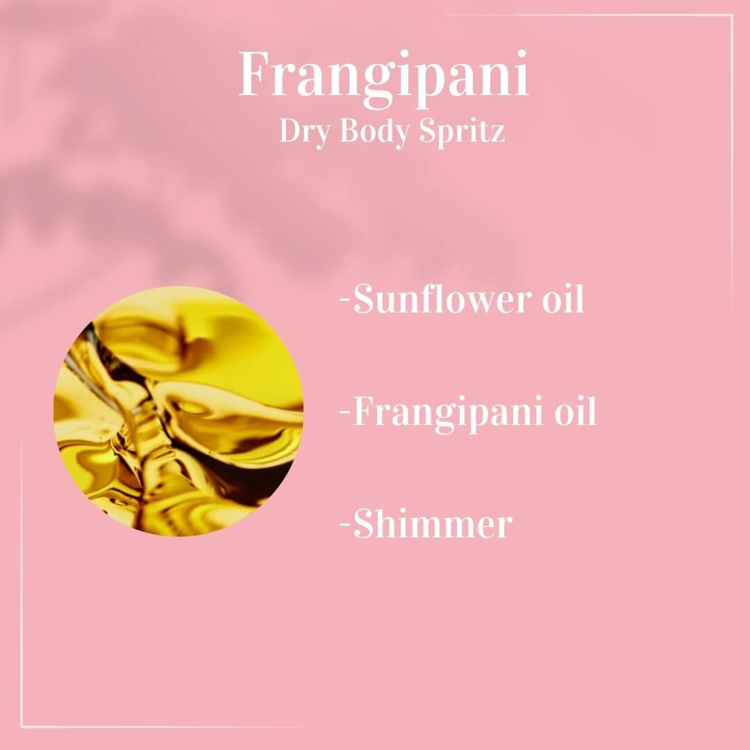 Frangipani Dry Body Oil with Eco Shimmer - Buddha Beauty Skincare Body Oil #vegan# #cruelty-free# #skincare#