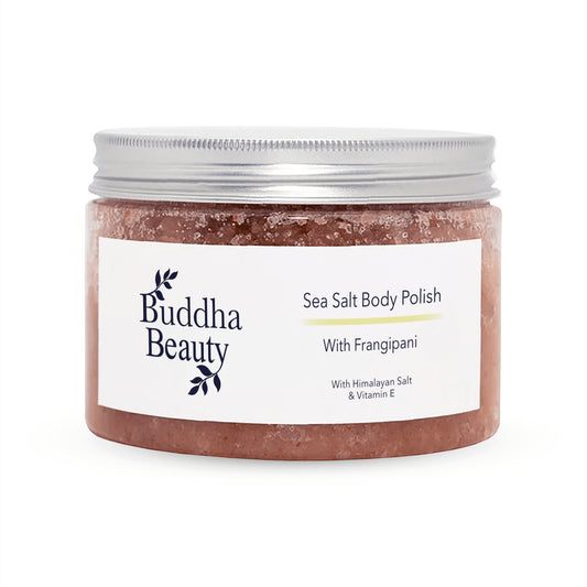 Frangipani & Himalayan Sea Salt Body Scrub - Buddha Beauty Skincare Body scrub #vegan# #cruelty-free# #skincare#