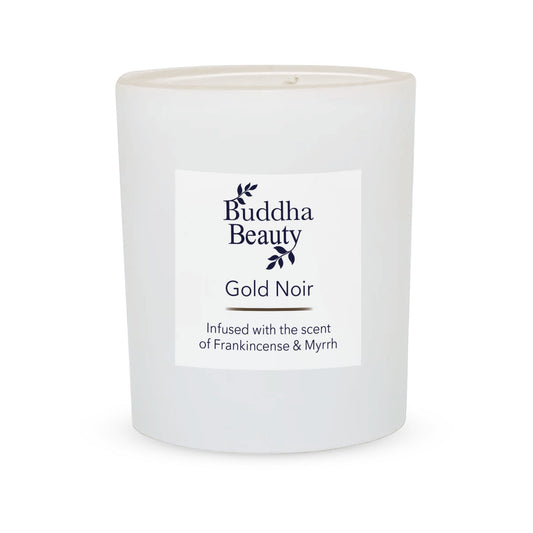 Gold Noir Frankincense & Myrrh Room Fragrance Collection - Buddha Beauty Skincare Room Candle #vegan# #cruelty-free#