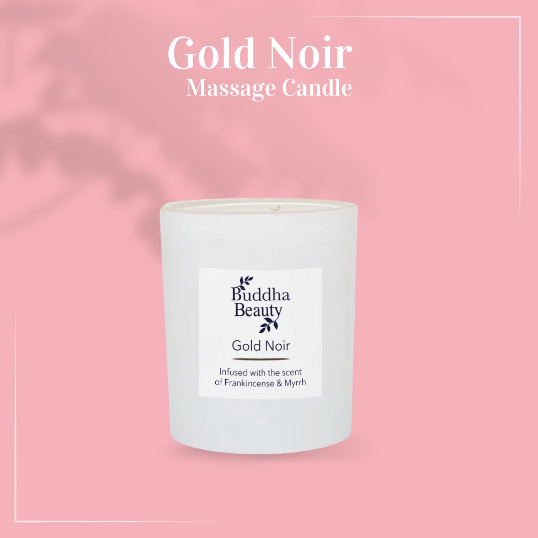 Gold Noir Frankincense & Myrrh Room Fragrance Collection - Buddha Beauty Skincare Room Candle #vegan# #cruelty-free#
