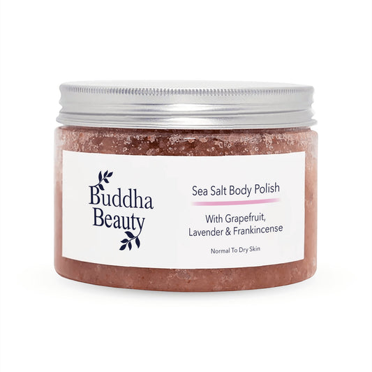 Grapefruit, Lavender & Frankincense Himalayan & Sea Salt Body Scrub - Buddha Beauty Skincare Bath & Body #vegan#