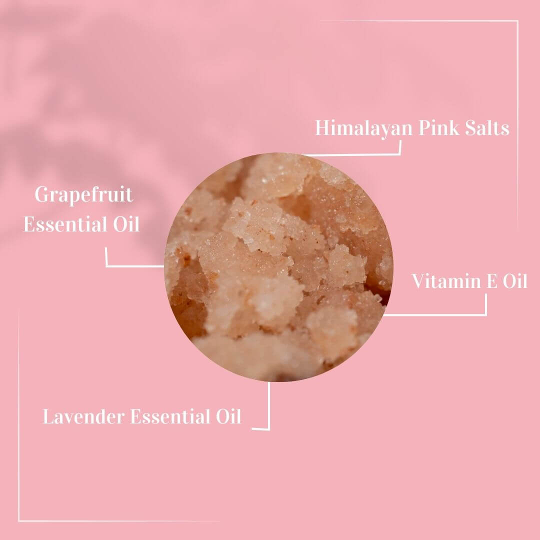 Grapefruit, Lavender & Frankincense Himalayan & Sea Salt Body Scrub - Buddha Beauty Skincare Bath & Body #vegan# #cruelty-free# #skincare#