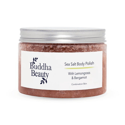 Lemongrass & Bergamot Sea Salt Body Scrub - Buddha Beauty Skincare Bath & Body #vegan# #cruelty-free# #skincare#