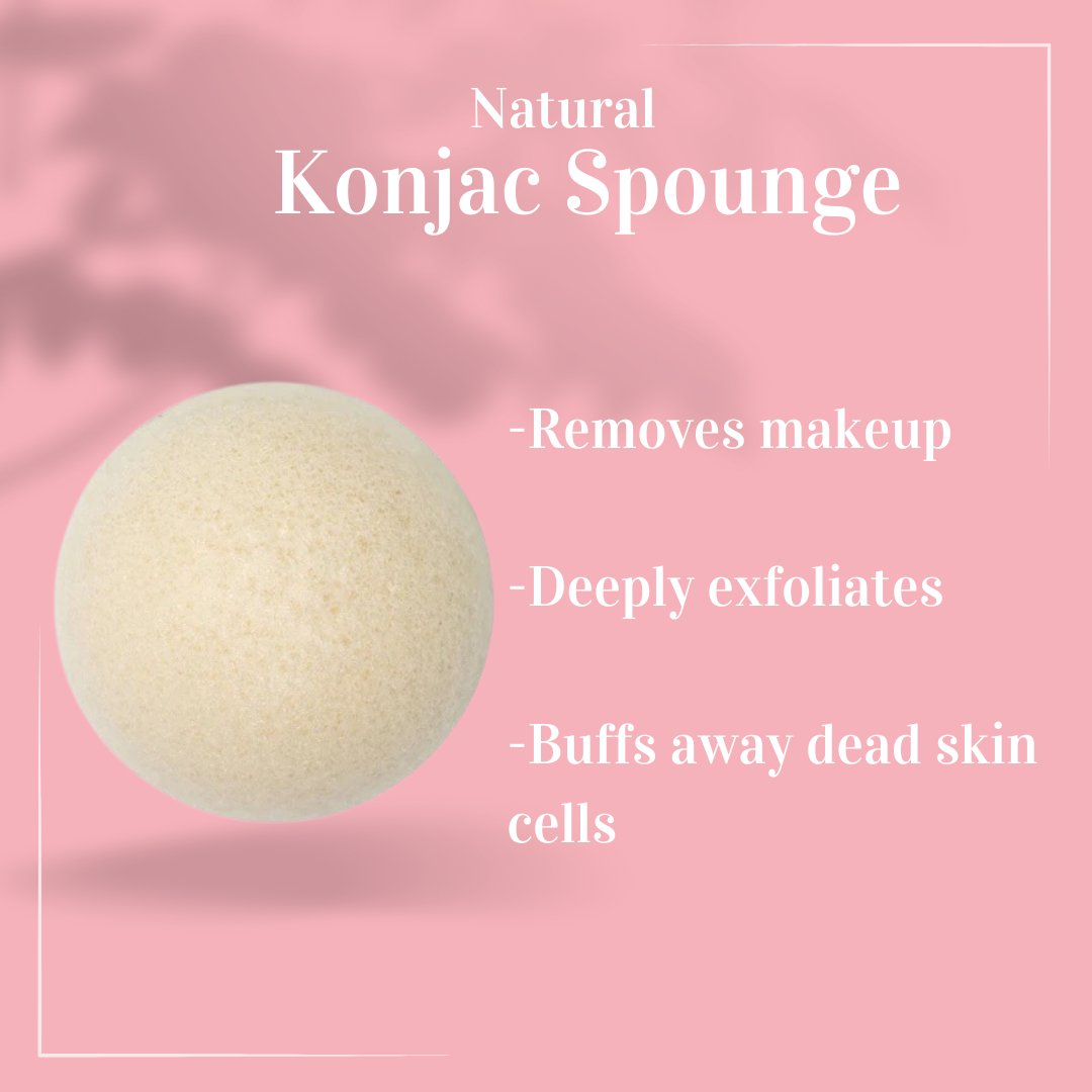 Natural Fibre Konjac Facial Sponge - Buddha Beauty Skincare Accessories #vegan# #cruelty-free# #skincare#