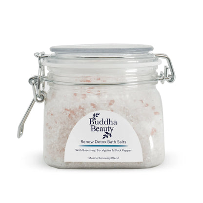 Renew Detox Bath Salts with Rosemary - Buddha Beauty Skincare Bath Salts #vegan# #cruelty-free# #skincare#
