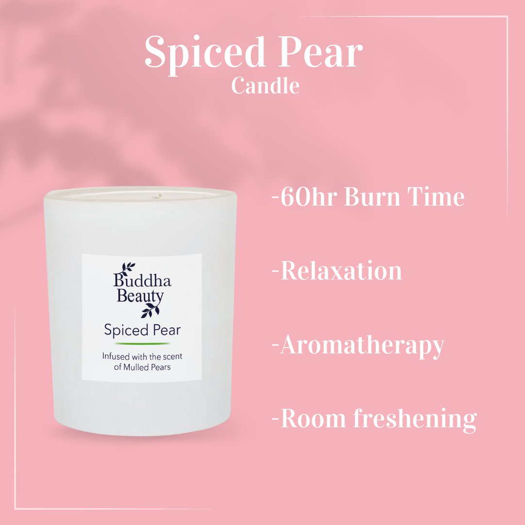 Spiced Pear Room Fragrance Collection - Buddha Beauty Skincare Room Candle #vegan# #cruelty-free# #skincare#